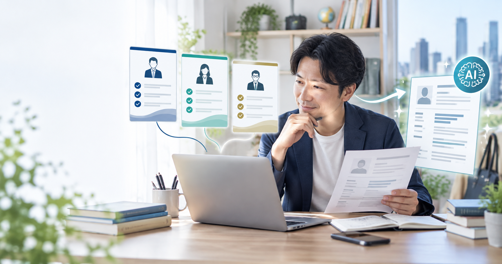複数の転職サイトを比較しAIで職務経歴書を作る教員