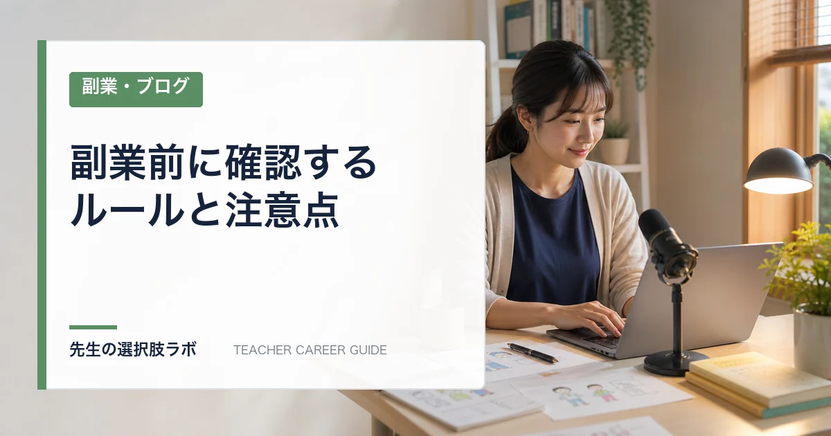教員が副業を始める前に確認すること